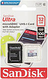 MicroSDHC (UHS-1) SanDisk Ultra 32Gb class 10 A1 (100Mb/s) (adapter SD) (SDSQUNR-032G-GN3MA), фото 3