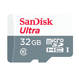 MicroSDHC (UHS-1) SanDisk Ultra 32Gb class 10 A1 (100Mb/s) (SDSQUNR-032G-GN3MN)