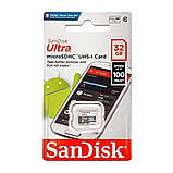 MicroSDHC (UHS-1) SanDisk Ultra 32Gb class 10 A1 (100Mb/s) (SDSQUNR-032G-GN3MN), фото 3