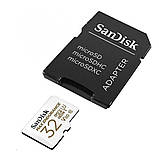 Карта пам'яті microSDHC (UHS-1 U3) SanDisk Max Endurance 32Gb class 10 V30 (100Mb/s) (adapterSD) (SDSQQVR-032G-GN6IA), фото 3