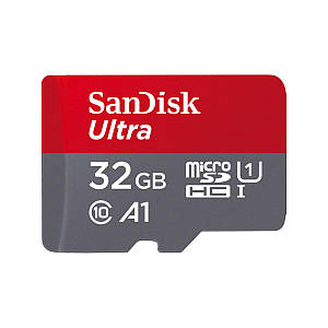 Карта пам'яті microSDHC (UHS-1) SanDisk Ultra 32Gb class 10 A1 (120Mb/s) (adapter SD) (SDSQUA4-032G-GN6MA)