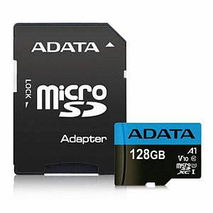 Карта пам'яті microSDXC (UHS-1) A-DATA Premier 128Gb Class 10 А1 (R-100Mb/s) (adapter SD) (AUSDX128GUICL10A1-RA1)
