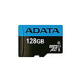 Карта пам'яті microSDXC (UHS-1) A-DATA Premier 128Gb Class 10 А1 (R-100Mb/s) (adapter SD) (AUSDX128GUICL10A1-RA1), фото 3