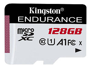 MicroSDXC (UHS-1 U1) Kingston Endurance 128Gb class 10 А1 (R95MB/s, W45MB/s) (SDCE/128GB)