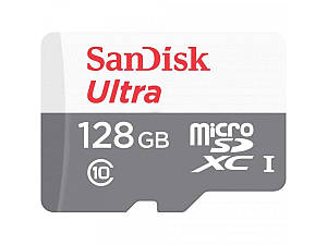 Карта пам'яті microSDXC (UHS-1) SanDisk Ultra 128Gb class 10 A1 (100Mb/s) (adapter SD) (SDSQUNR-128G-GN3MA)