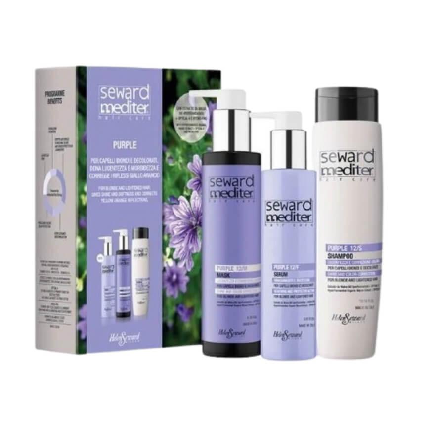 Helen Seward Фіолетовий набір PURPLE SEWARD MEDITER шампунь 300 ml, маска 200 ml, сироваттка 150 ml, фото 1