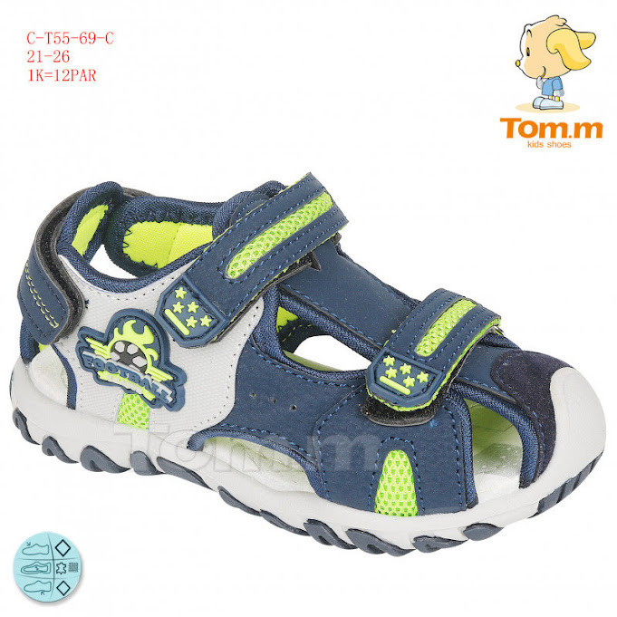 Босоніжки ТОММ 5569С Football Navy 25р
