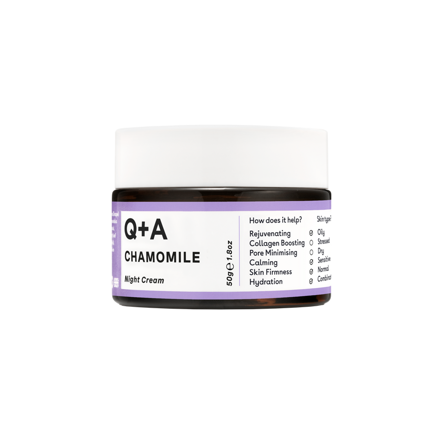 Нічний крем для обличчя Q+A Chamomile Calming Night Cream 50g, фото 1