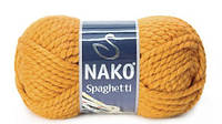 Nako SPAGHETTI ( Спагетти ) № 941 горчица (Шерсть с акрилом, нитки для вязания)