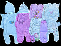 Красивый набор одежды для новорожденных девочек, одежда на подарок в роддом, осень, зима, рост 62 см