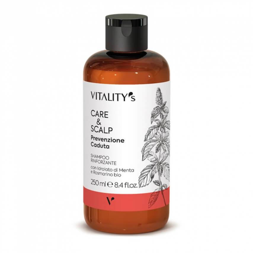 Vitality's Strengthening Shampoo Зміцнюючий шампунь проти випадіння волосся з кофеїном та екстрактом м'яти,, фото 1