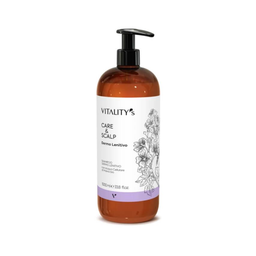 Vitality's Dermo Soothing Shampoo Дермозаспокійливий шампунь з клітинною водою органічної мальви, 1000 ml, фото 1