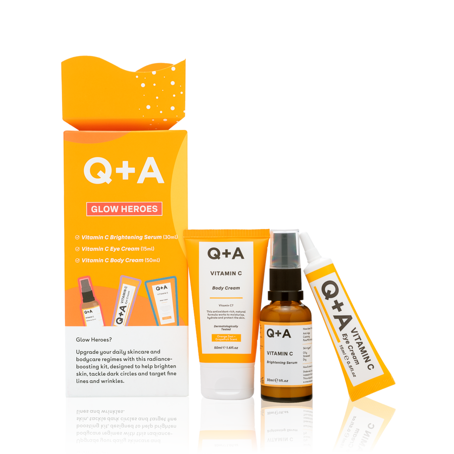Подарунковий набір для сяяння шкіри Q+A Glow Heroes Gift Set, фото 1