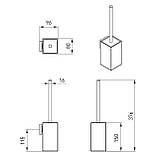 CUADRO щітка для унітазу металева, cromo, фото 2