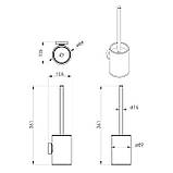 RONDA щітка для унітазу металева, cromo, фото 2