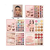 Набір дитячої косметики "книга" (тіні, рум'яна, пудра, хайлайтери, в пакеті) IG 3106