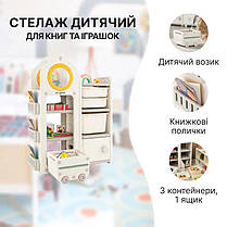 Етажерка для іграшок, книг, речей в дитячу кімнату Lumpurini Leopoldo, фото 5