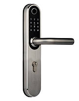 Розумний дверний біометричний замок SEVEN LOCK SL-7768BF (85мм) silver (без врізної частини), фото 4
