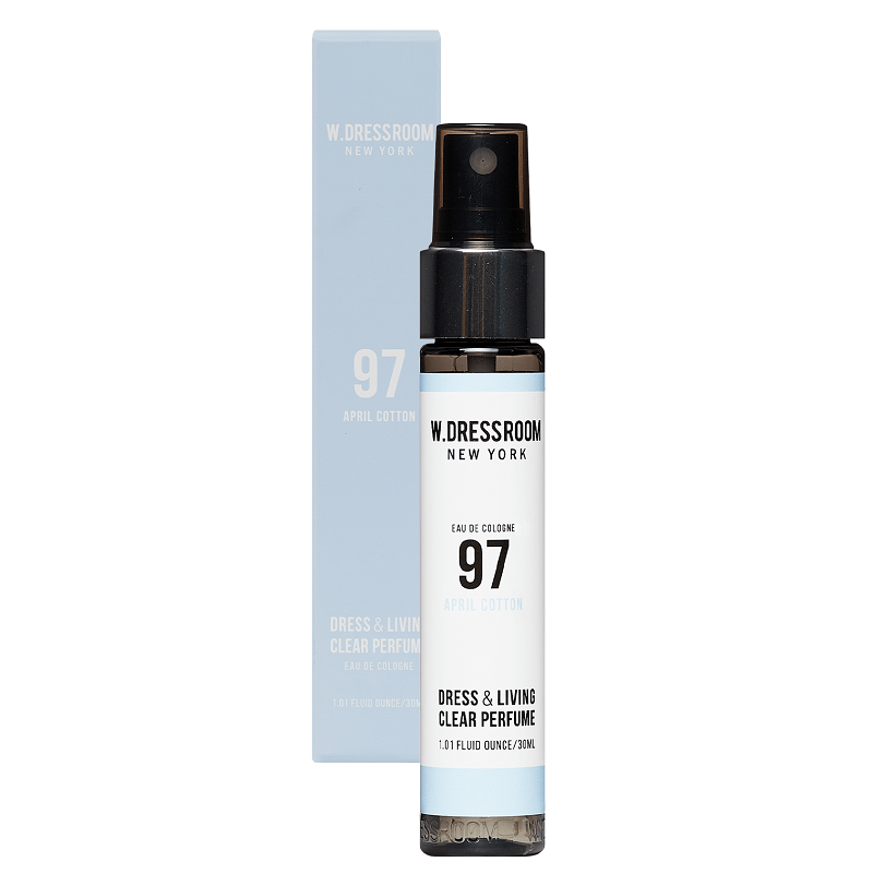 Парфумований спрей для одягу та дому W.Dressroom Dress & Living Clear Perfume No.97 April Cotton 30 мл.