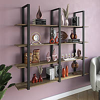 Настінна полиця для дому та офісу в стилі лофт з ЛДСП