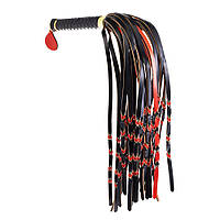 Флоггер LOCKINK SEVANDA Red & Black Braided Tail Flogger Royal Style