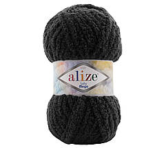 Пряжа Alize Softy MEGA Алізе Софті Мега, №60 чорний
