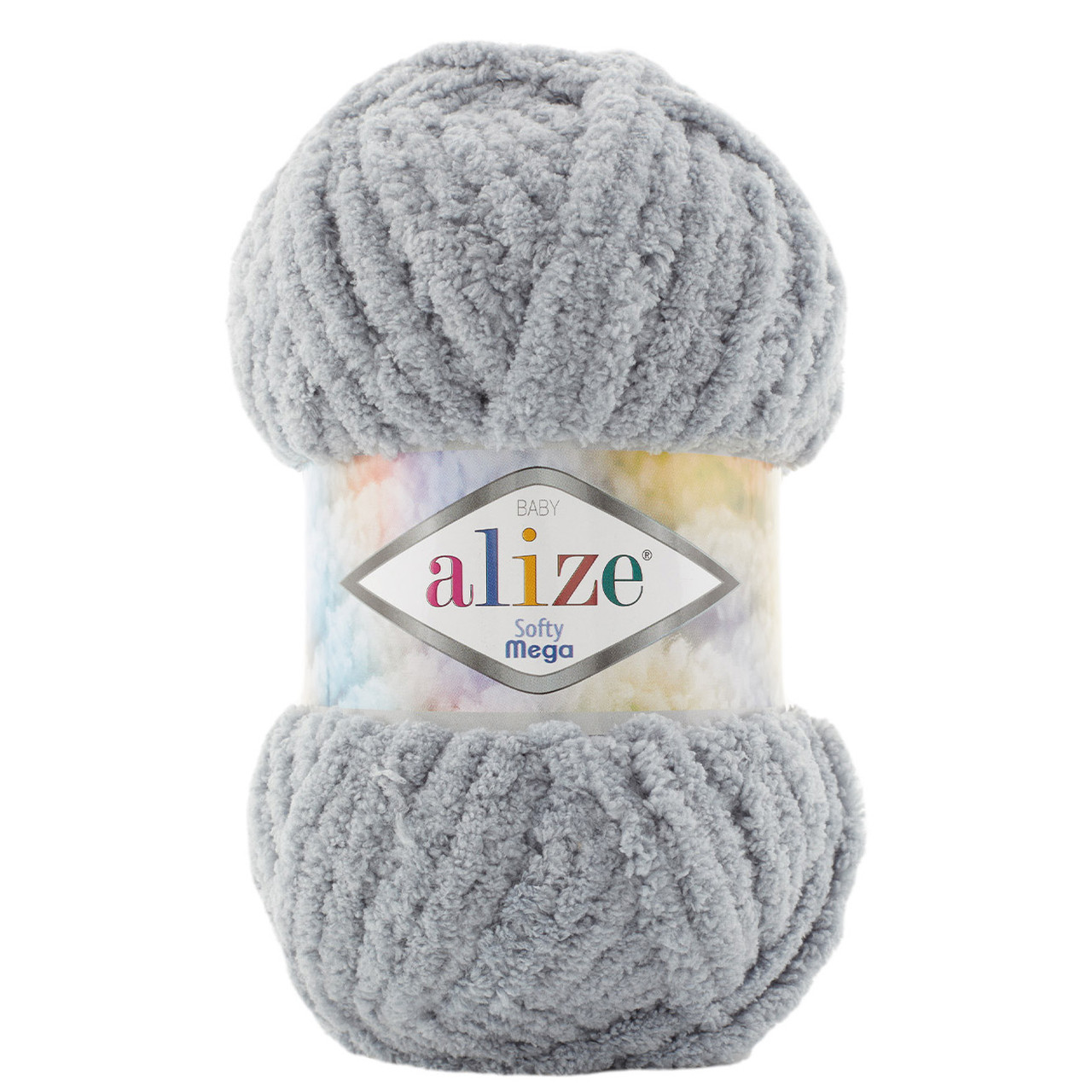 Пряжа Alize Softy MEGA Алізе Софті Мега, №428 сірий