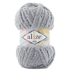Пряжа Alize Softy MEGA Алізе Софті Мега, №428 сірий