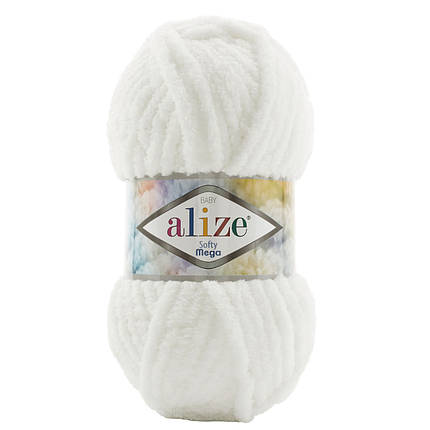 Пряжа Alize Softy MEGA Алізе Софті Мега, №450 молочний, фото 1