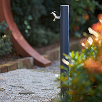 Садова колонка Vican EVA з нержавіючої сталі AISI 304 графітово-сіра (90003), фото 2