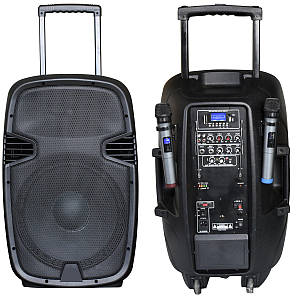 Автономна акустична система JB15RECHARGE400+MP3/FM/Bluetooth+30V  INVERTER+2pcs UHF mic