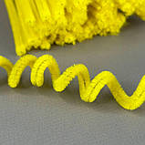Пухнастий дріт (синель) 30 см - жовтий яскравий, фото 3