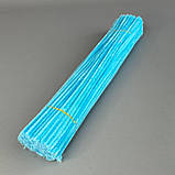Пухнастий дріт (синель) 30 см - лазурний, фото 2