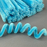 Пухнастий дріт (синель) 30 см - лазурний, фото 3