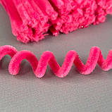 Пухнастий дріт (синель) 30 см - рожевий яскравий, фото 2