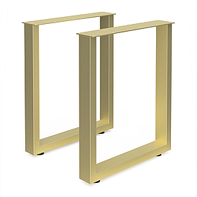Комплект опор регульованих для столу з металу 600×100 мм, H 730 мм 2 шт Золото