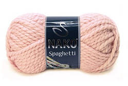 Nako SPAGHETTI ( Спагетті ) № 11527 персик (Вовна з акрилом, нитки для в'язання)