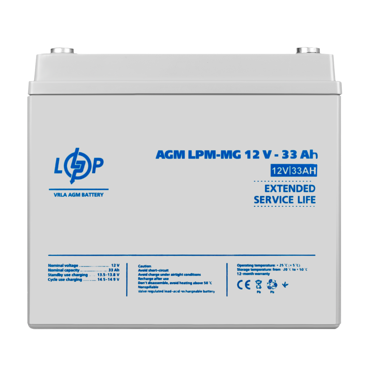 Акумулятор мультигелевий LogicPower LPM-MG 12V - 33 Ah ILP