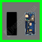 Дисплей-модуль Samsung SM G988 OLED S20 Ultra Black 2020 (оригінальний розмір матриці) у зборі з рамкою