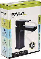 Змішувач для раковини з кульовим регулятором RETRO BLACK 3 Fala 75814, фото 3