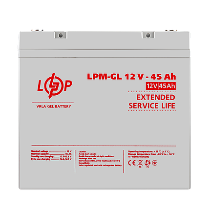 Акумулятор гелевий LPM-GL 12V - 45 Ah, фото 1