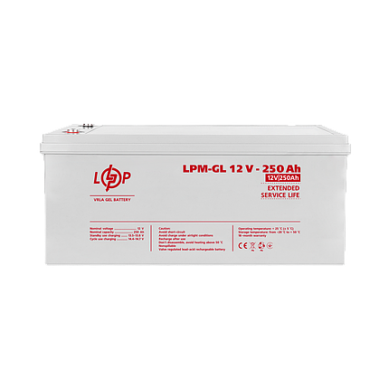 Акумулятор гелевий LPM-GL 12V - 250 Ah, фото 1