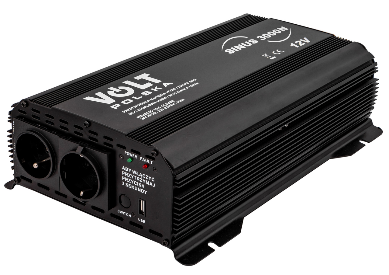 Перетворювач SINUS-1500/3000W 12V/230V VOLT POLSKA
