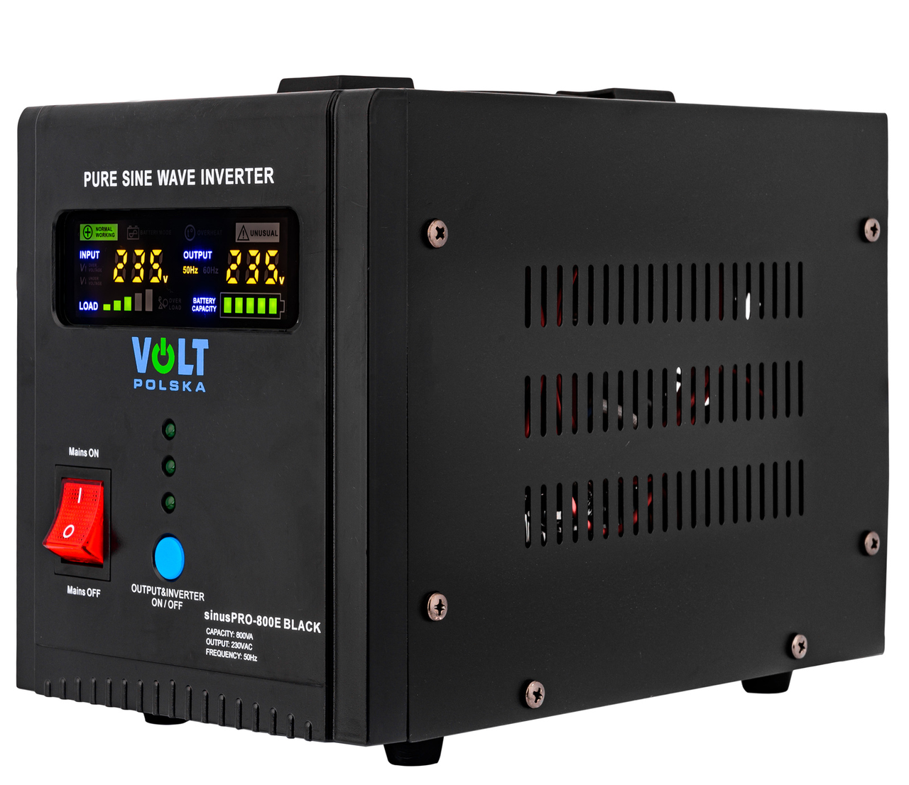 ДБЖ перетворювач SINUSPRO-800E 12В 500/800Вт чорний VOLT POLSKA