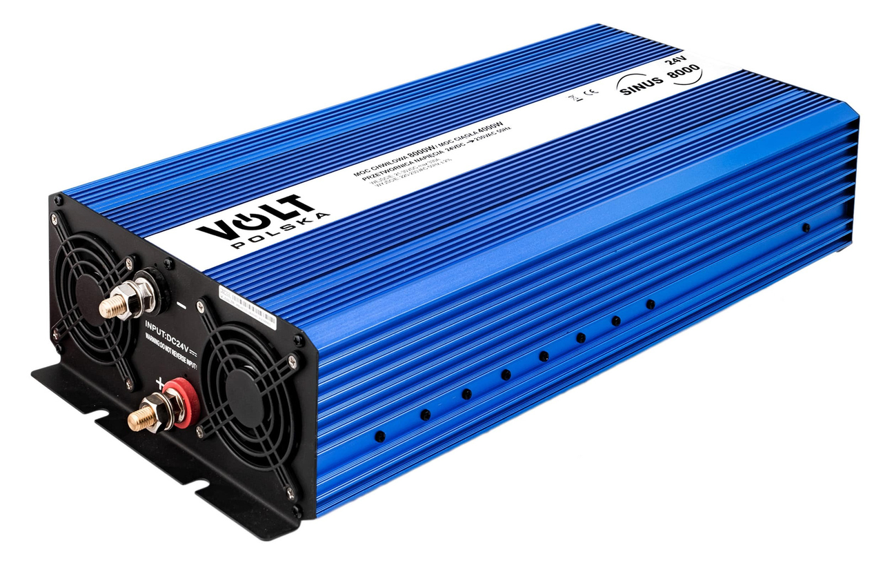Інвертор SINUS-4000/8000W 24/230V LCD перетворювач ECO VOLT POLSKA