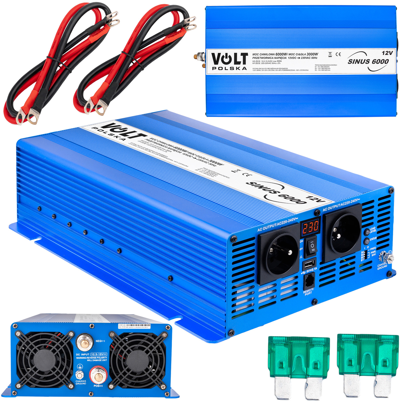 Перетворювач напруги SINUS ECO 6000 12/230В 6000/3000Вт VOLT POLSKA