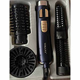 Фен щітка Sokany SK-15007 фена плоский стайлер 2 режими роботи функція іонізації1400 Вт, фото 3