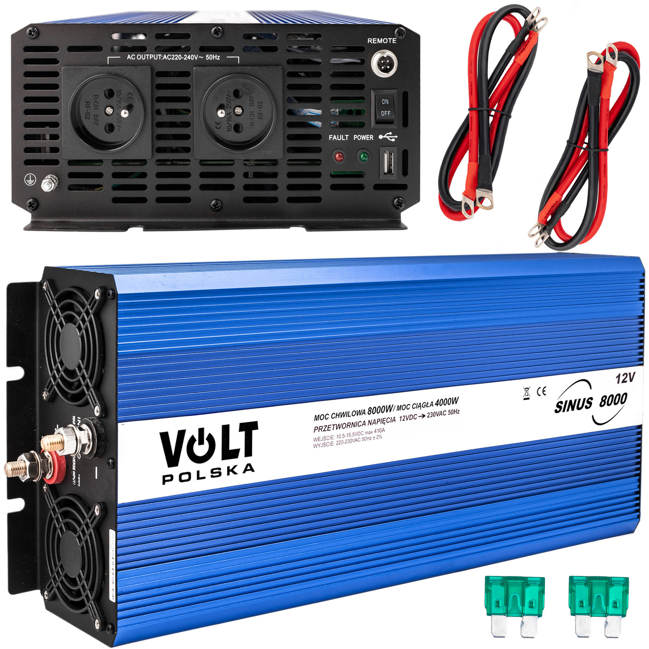 LCD перетворювач ECO SINUS-4000/8000Вт 12/230В VOLT POLSKA