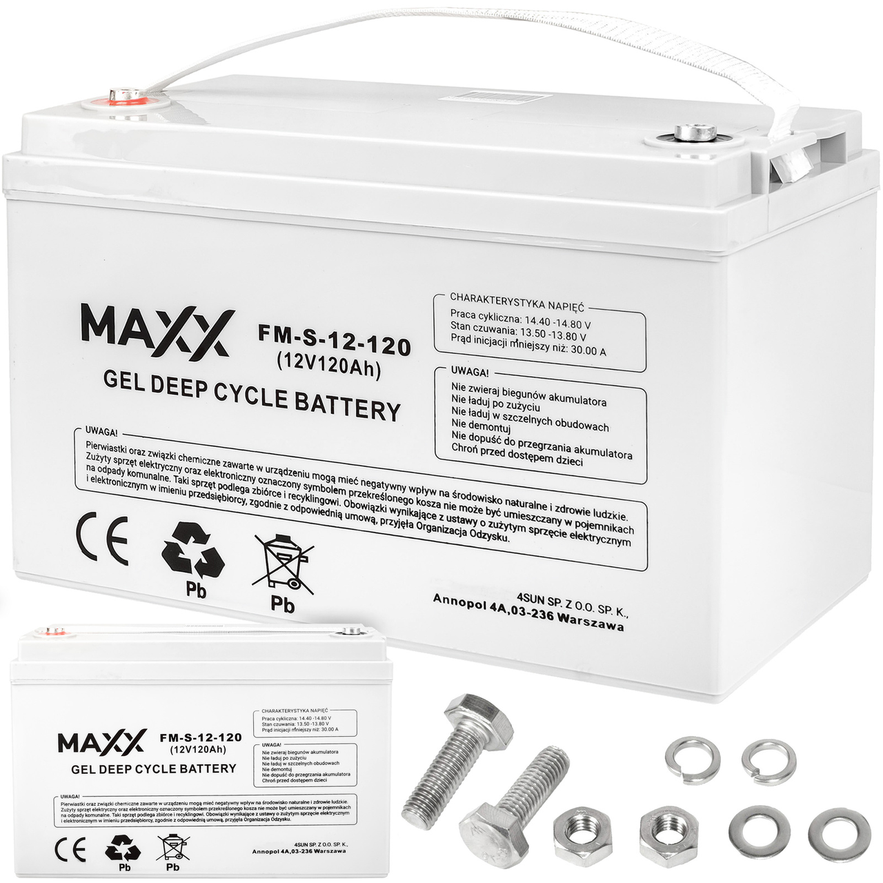 Гелевий акумулятор DEEP CYCLE MAXX 120(S)Ah 12V 4SUN