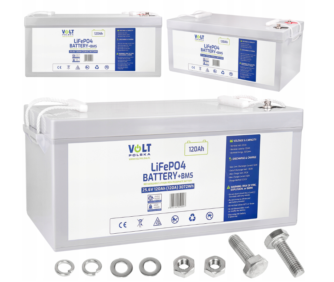 Акумулятор LiFePo4 120Ач 120А 24В BMS VOLT POLSKA